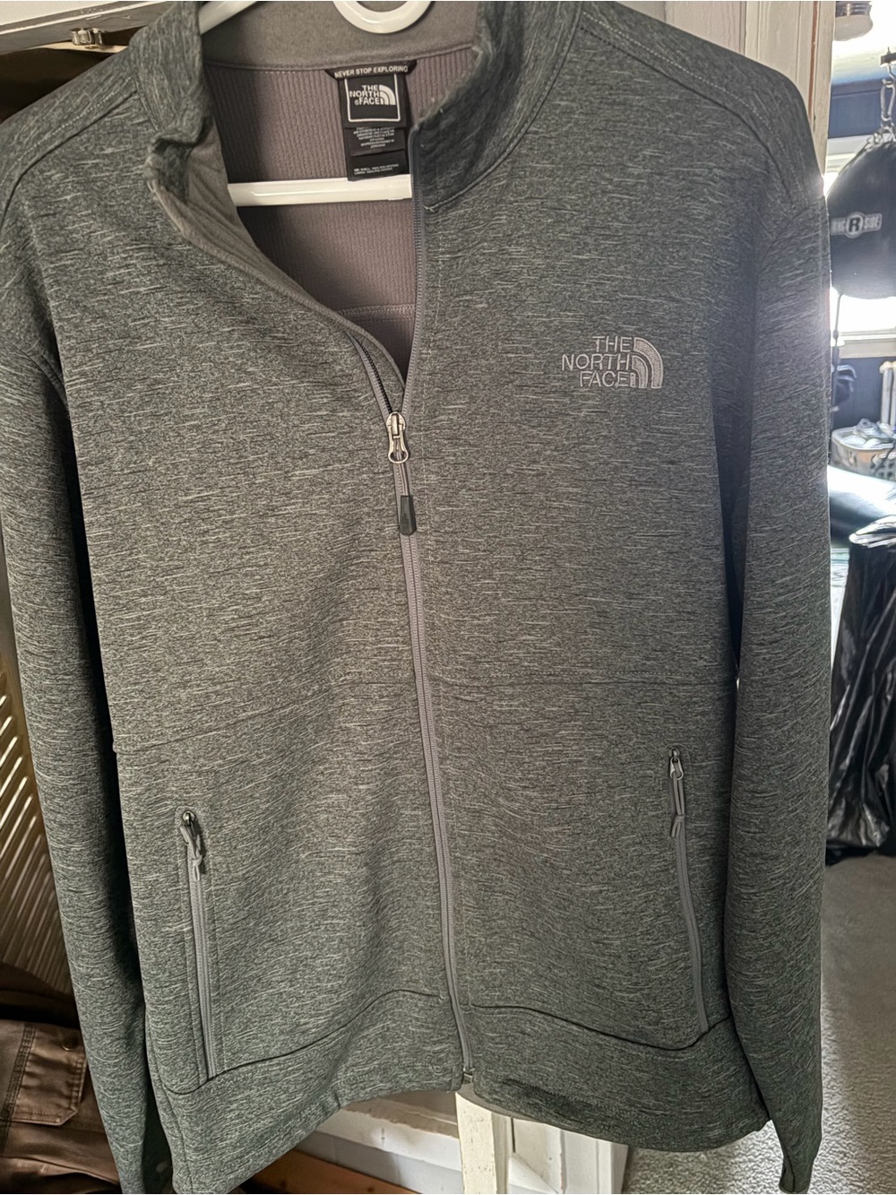 The North Face Men’s Gray Full-Zip Jacket sz lg